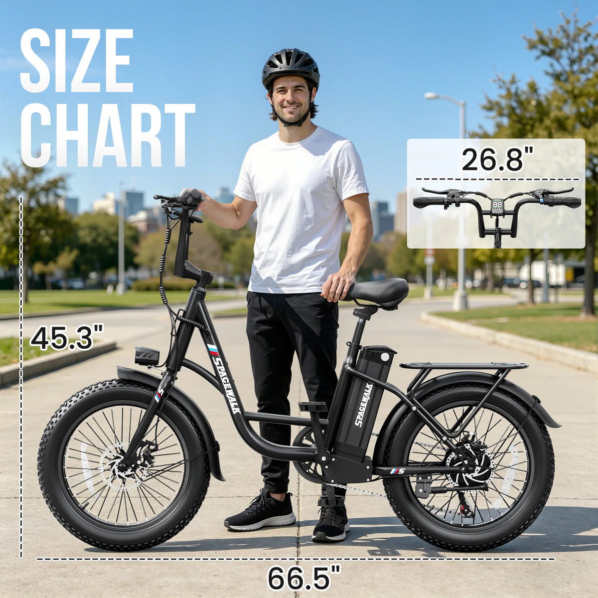 Spacewalk Fat Tire Electric Bike With Removable Battery