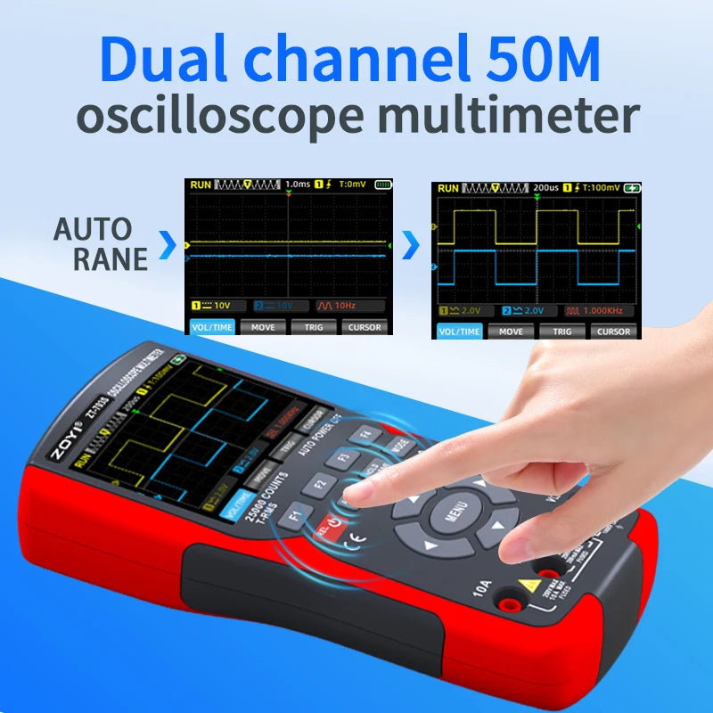 ZOYI ZT-703S Handheld Digital Oscilloscope Multimeter Signal Generator