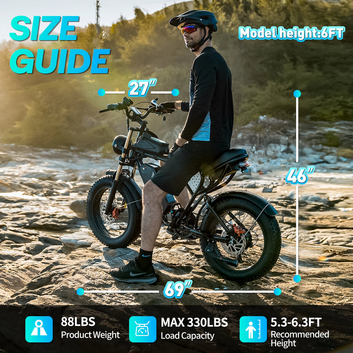 YVY K20 Lite Seven Speed Electric Fat Tire Mountain Ebike