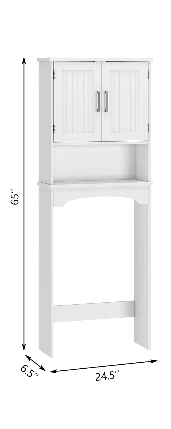 HiMISS Over Toilet Bathroom Storage Cabinet With Double Doors