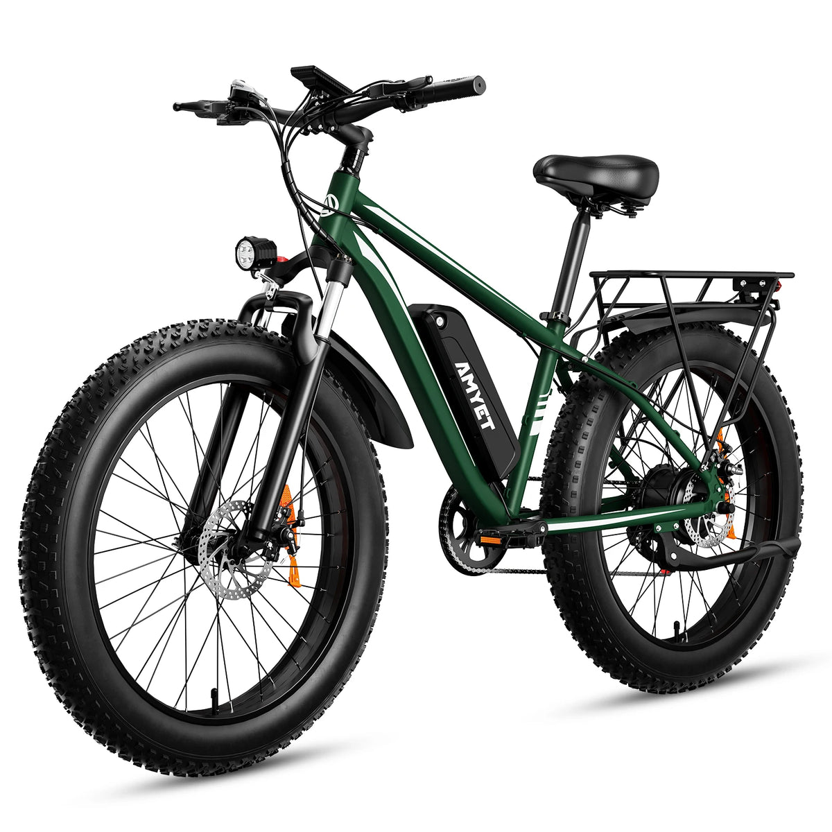 AMYET Electric Mountain Bike With Fat Tires And Dual Suspension