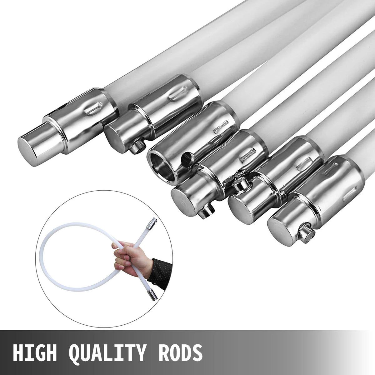 SucceBuy Chimney Sweep Kit With Flexible Rods And Brush Head