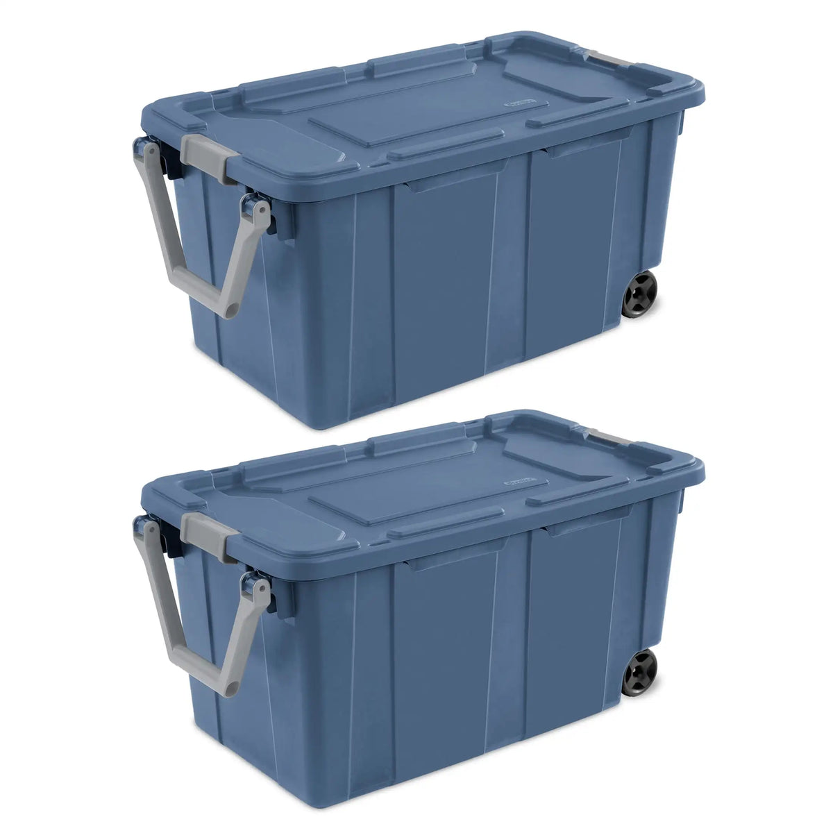 Sterilite Wheeled Industrial Plastic Storage Container For Garage