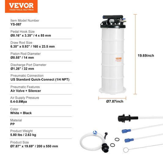 SucceBuy Pneumatic Fluid Extractor For Automotive Fluid Removal