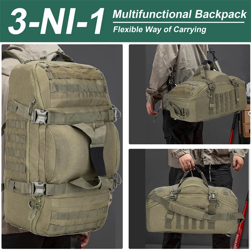 LQARMY Tactical Outdoor Backpack For Hiking Camping And Travel