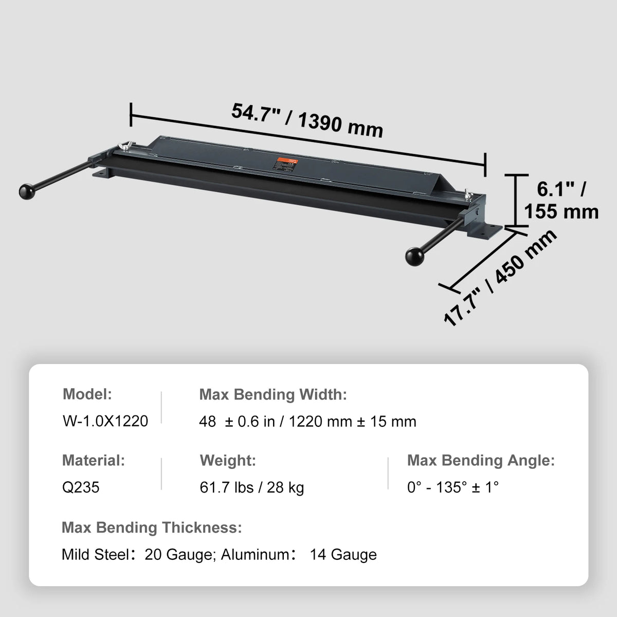 SucceBuy Industrial Sheet Metal Box And Pan Brake Bender