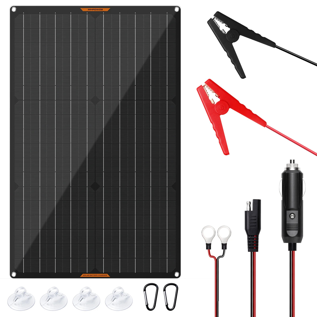 MHPOWOS 30W 12V Solar Battery Charger and Maintainer for Vehicles