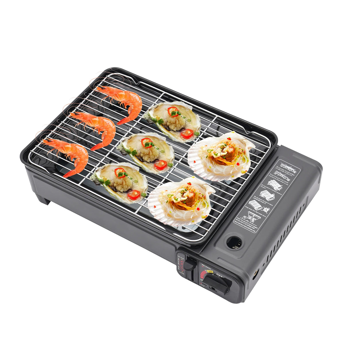 Portable Dual Fuel Gas Grill Stove With Piezo Ignition