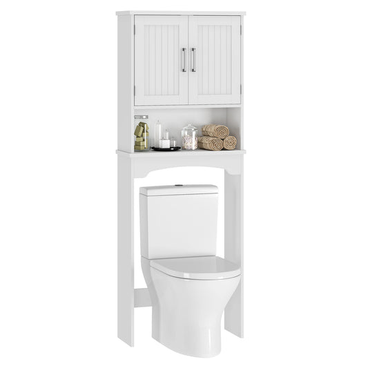 HiMISS Over Toilet Bathroom Storage Cabinet With Double Doors