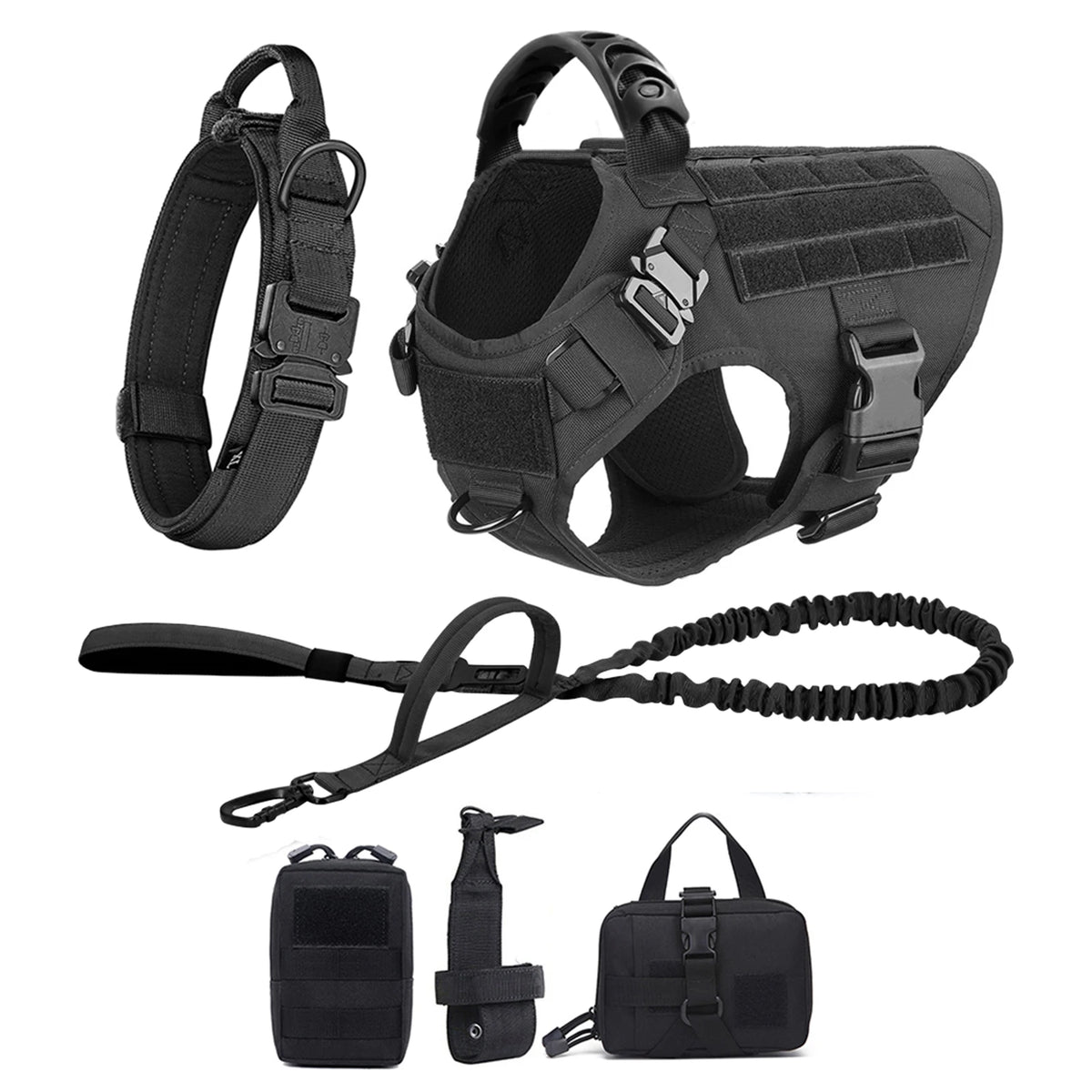 Petravel Padded Nylon Dog Harness And Leash Set Quick Release