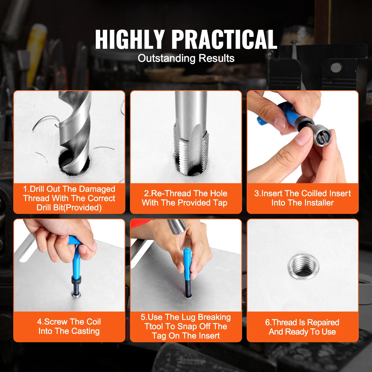 SucceBuy Helicoil Thread Repair Kit With SAE And Metric Inserts