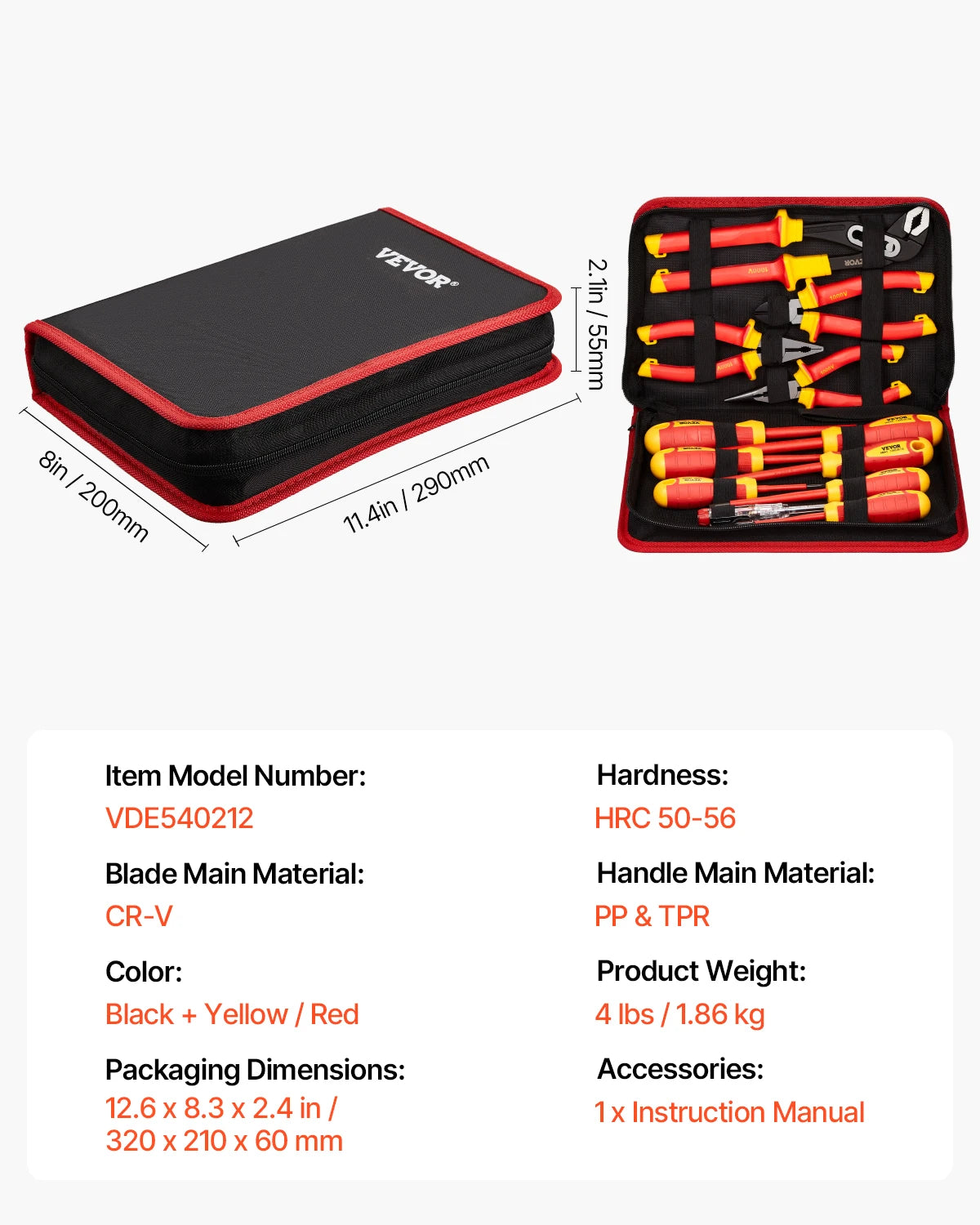 SucceBuy Professional 1000V Insulated Electrician Screwdriver Set