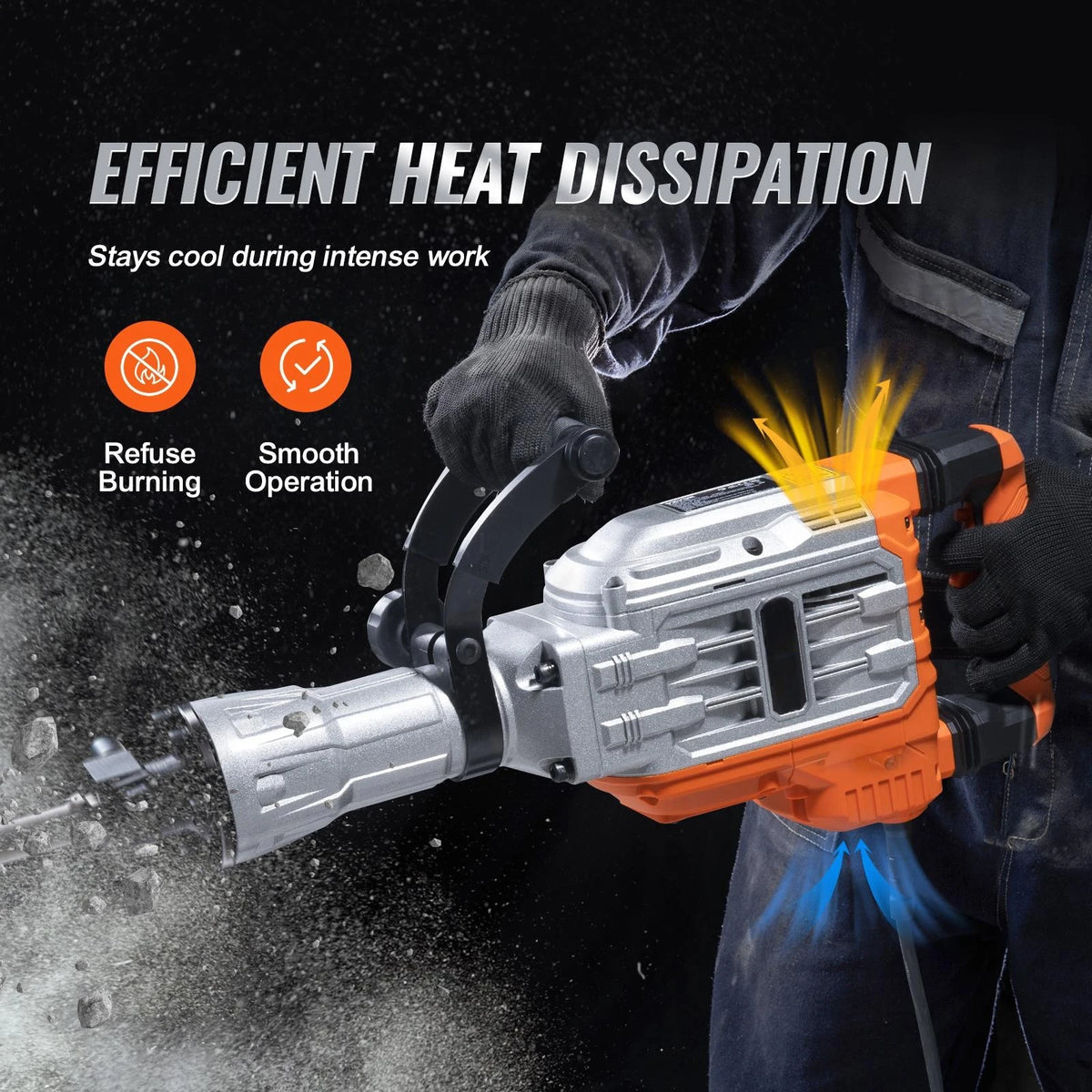 SucceBuy Heavy Duty Electric Demolition Jack Hammer Concrete Breaker