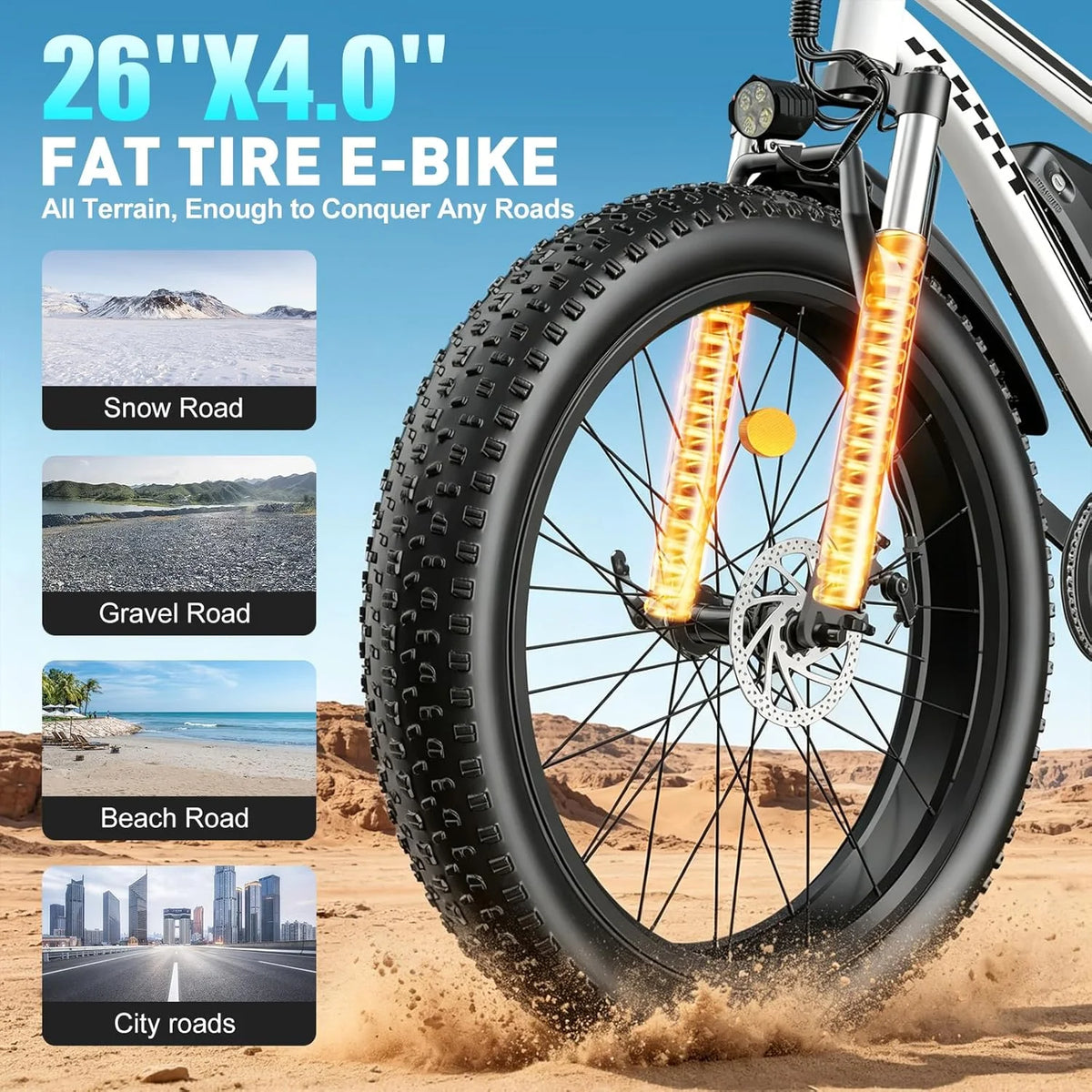 OBX 1000W Electric Mountain Bike With Long Range Battery