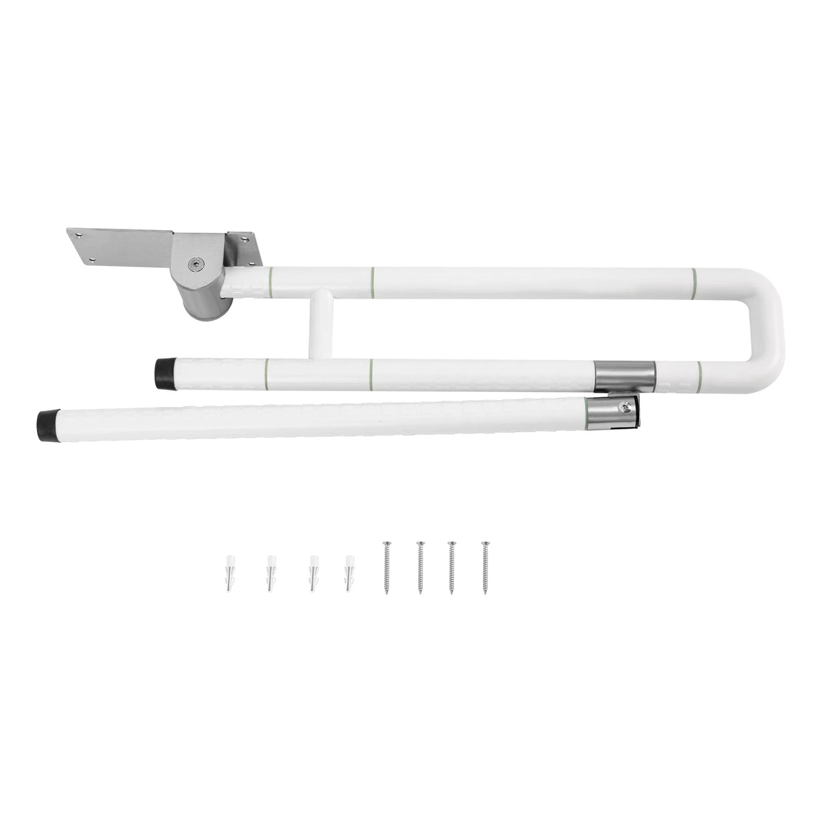 Foldable Metal Toilet Grab Bar With Non Slip Handrail Support