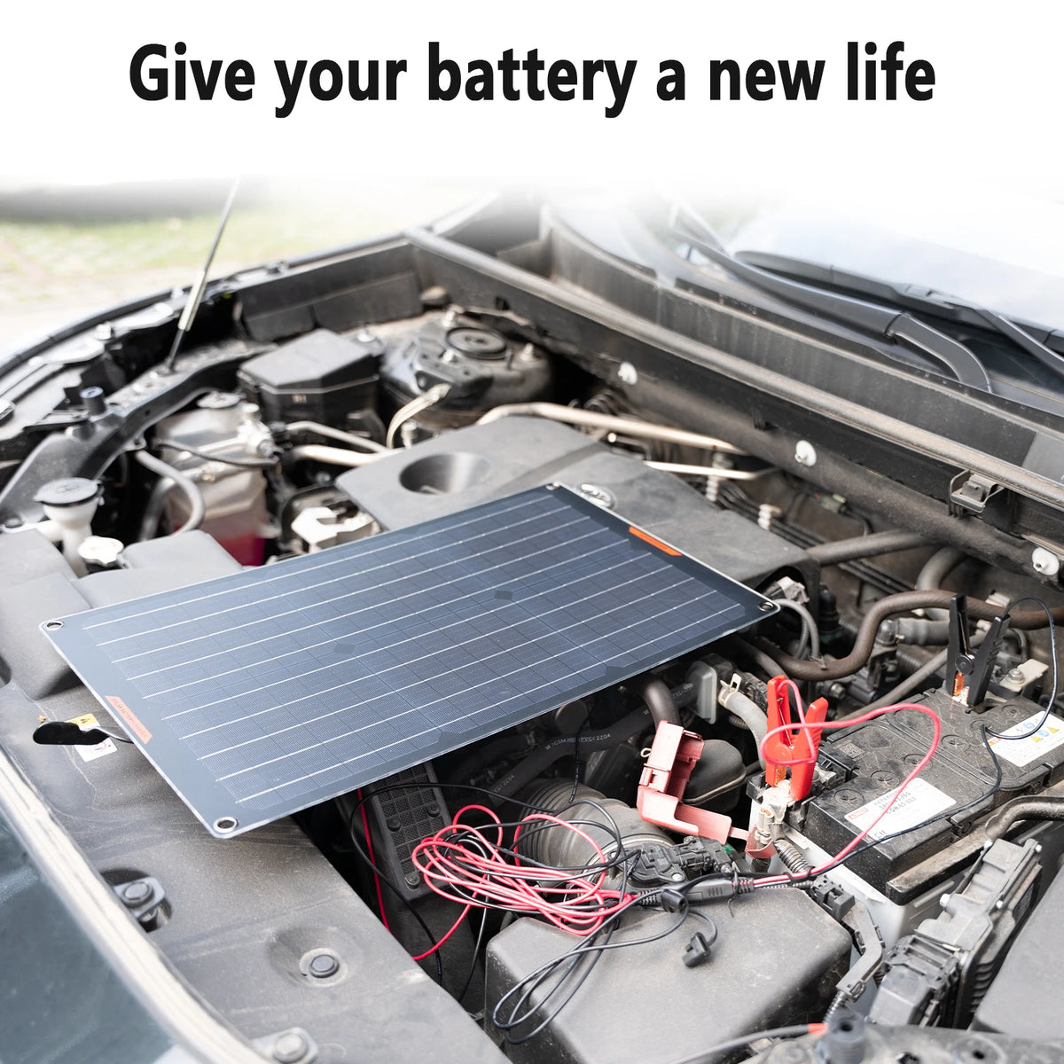 MHPOWOS 30W 12V Solar Battery Charger and Maintainer for Vehicles