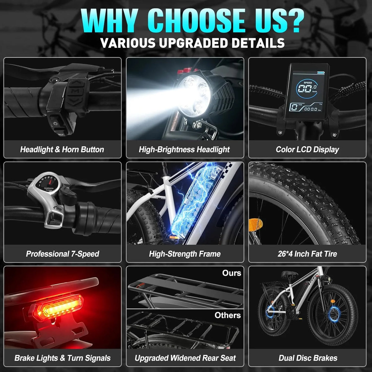 OBX 1000W Electric Mountain Bike With Long Range Battery