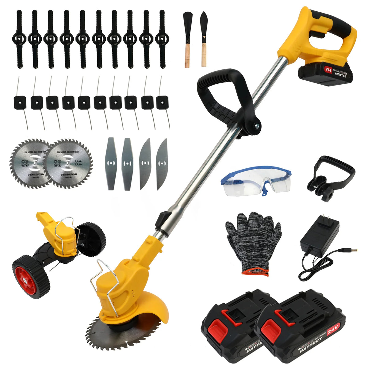 21V Cordless Brushless Multifunctional Grass Trimmer And Lawn Mower Tool