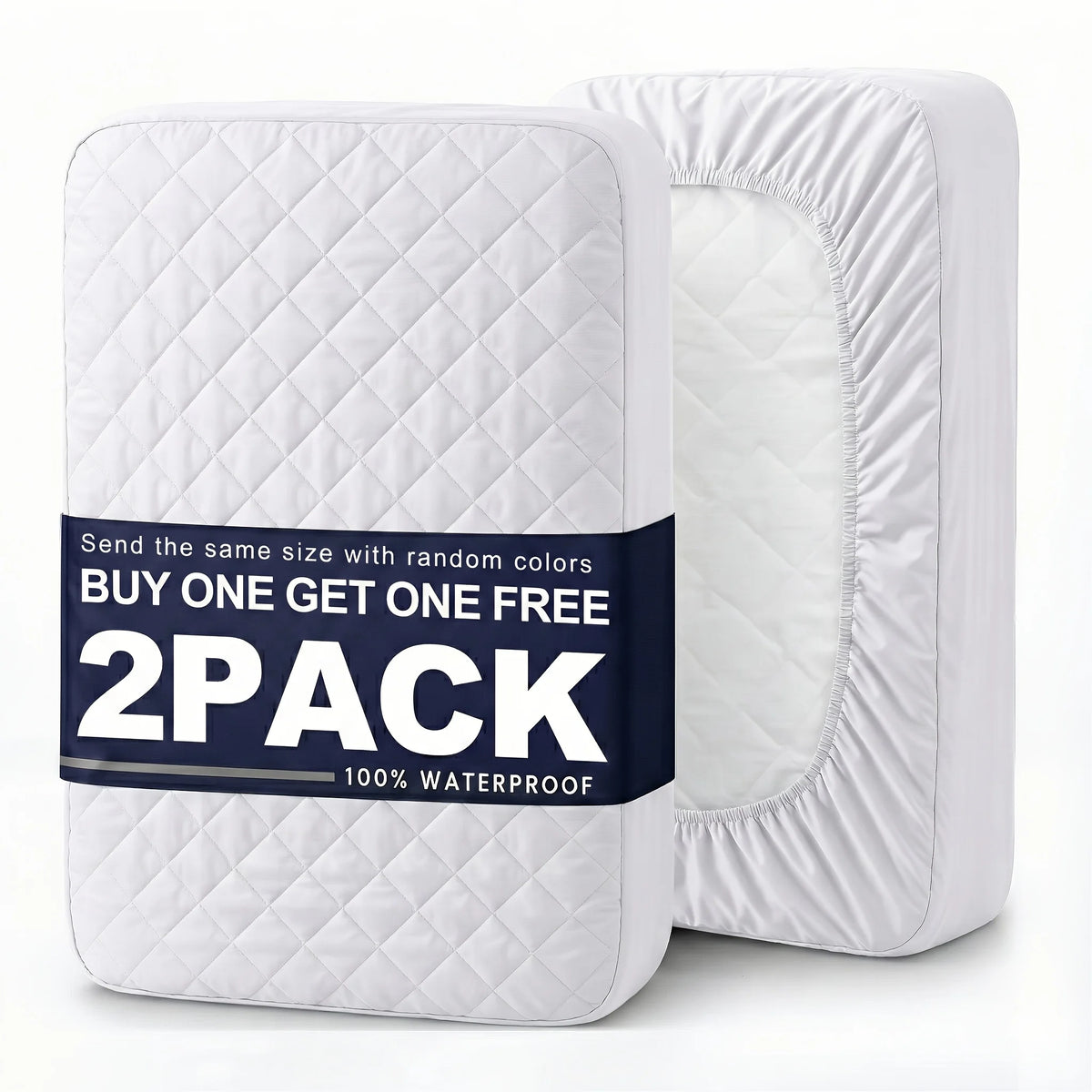 Quilted Waterproof Mattress Cover With Breathable Stain Resistant Fabric