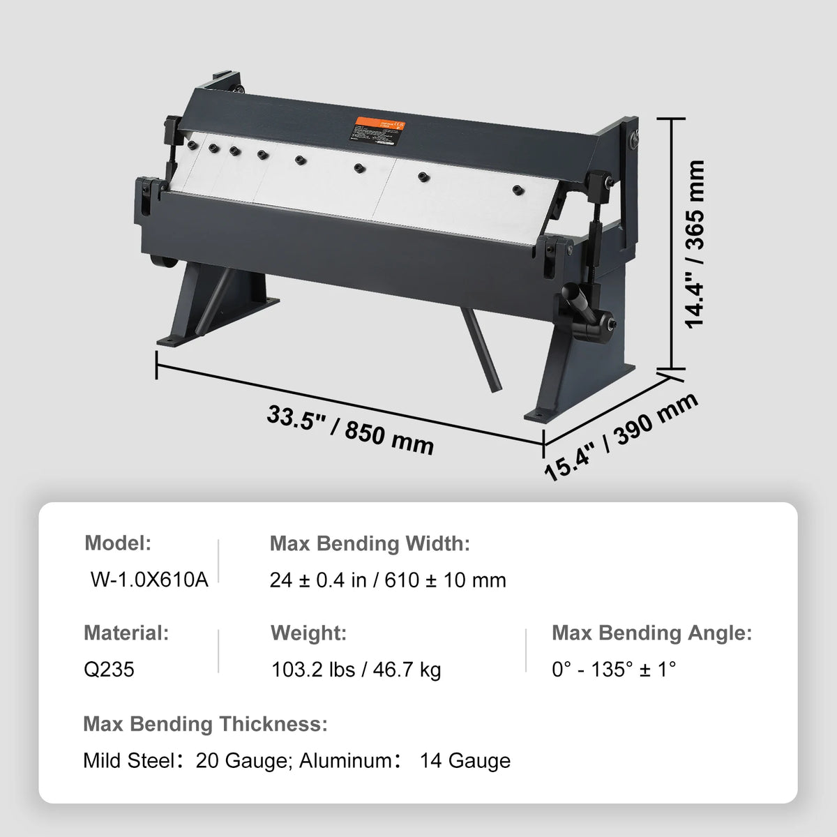 SucceBuy Industrial Sheet Metal Box And Pan Brake Bender