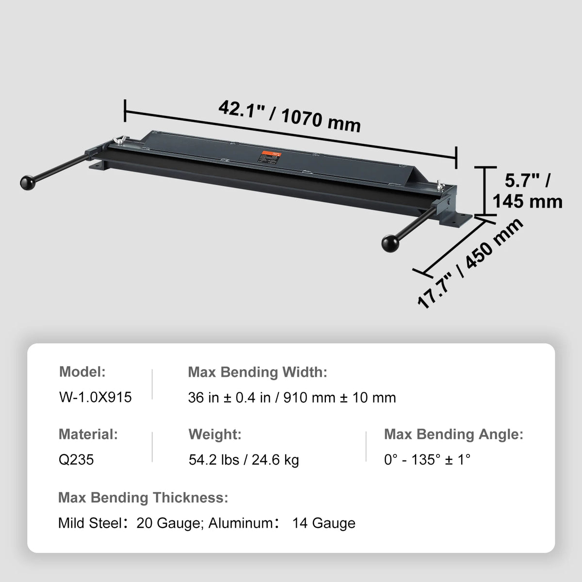 SucceBuy Industrial Sheet Metal Box And Pan Brake Bender