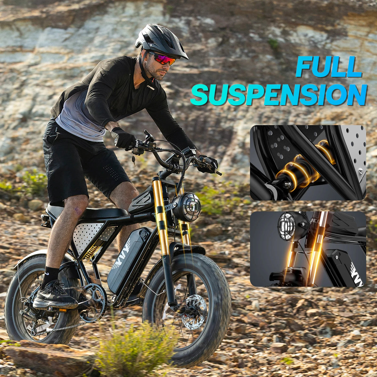 YVY K20 Lite Seven Speed Electric Fat Tire Mountain Ebike