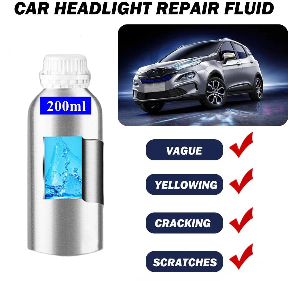 Headlight Restoration Kit With Polymer Polish And Cleaner