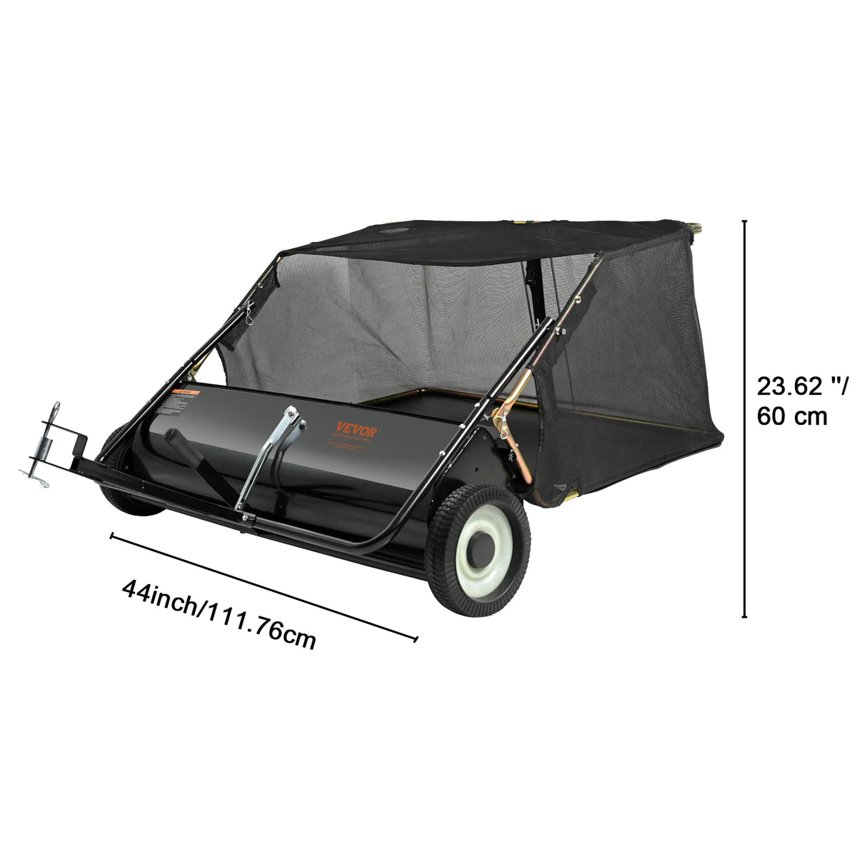 SucceBuy Heavy Duty Tow Behind Lawn Sweeper And Grass Collector