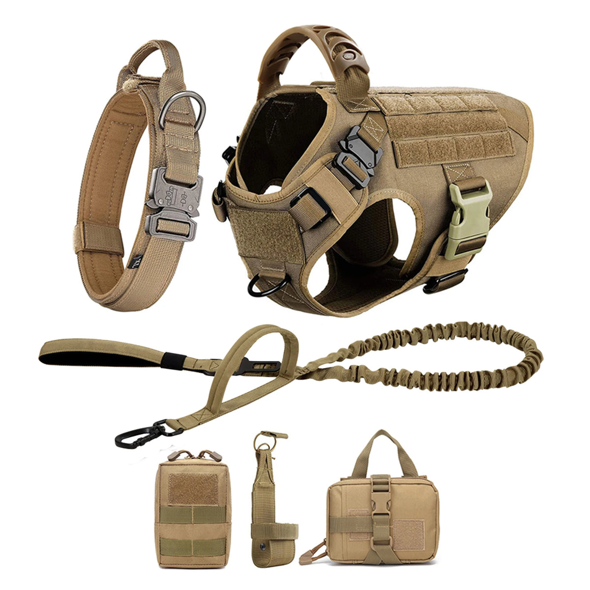 Petravel Padded Nylon Dog Harness And Leash Set Quick Release