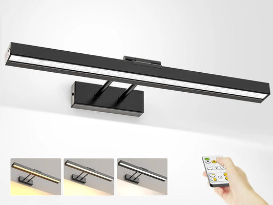 PRTILOUD Wireless Wall Mount Art Light Remote Controlled Dimmable Picture Lamp