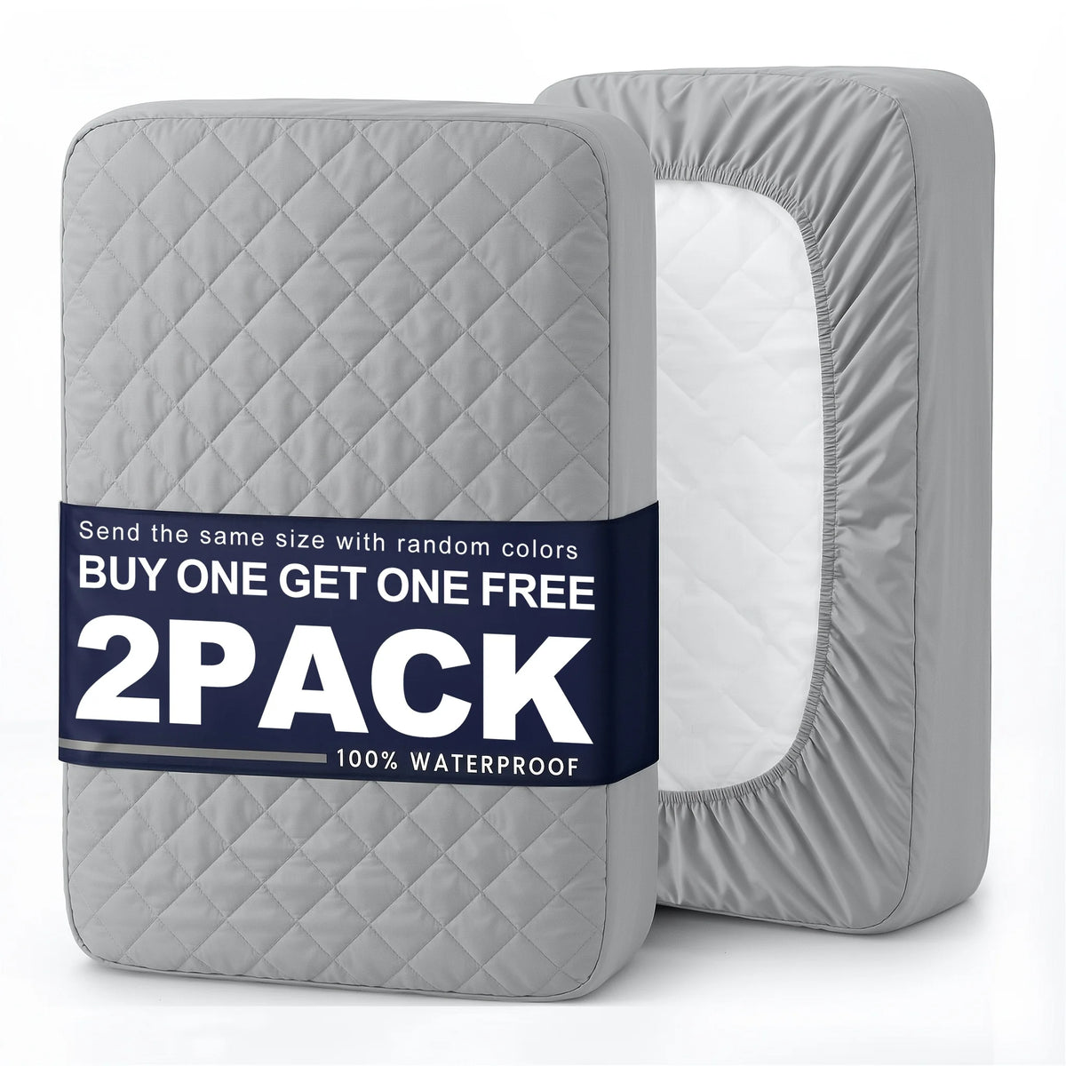 Quilted Waterproof Mattress Cover With Breathable Stain Resistant Fabric
