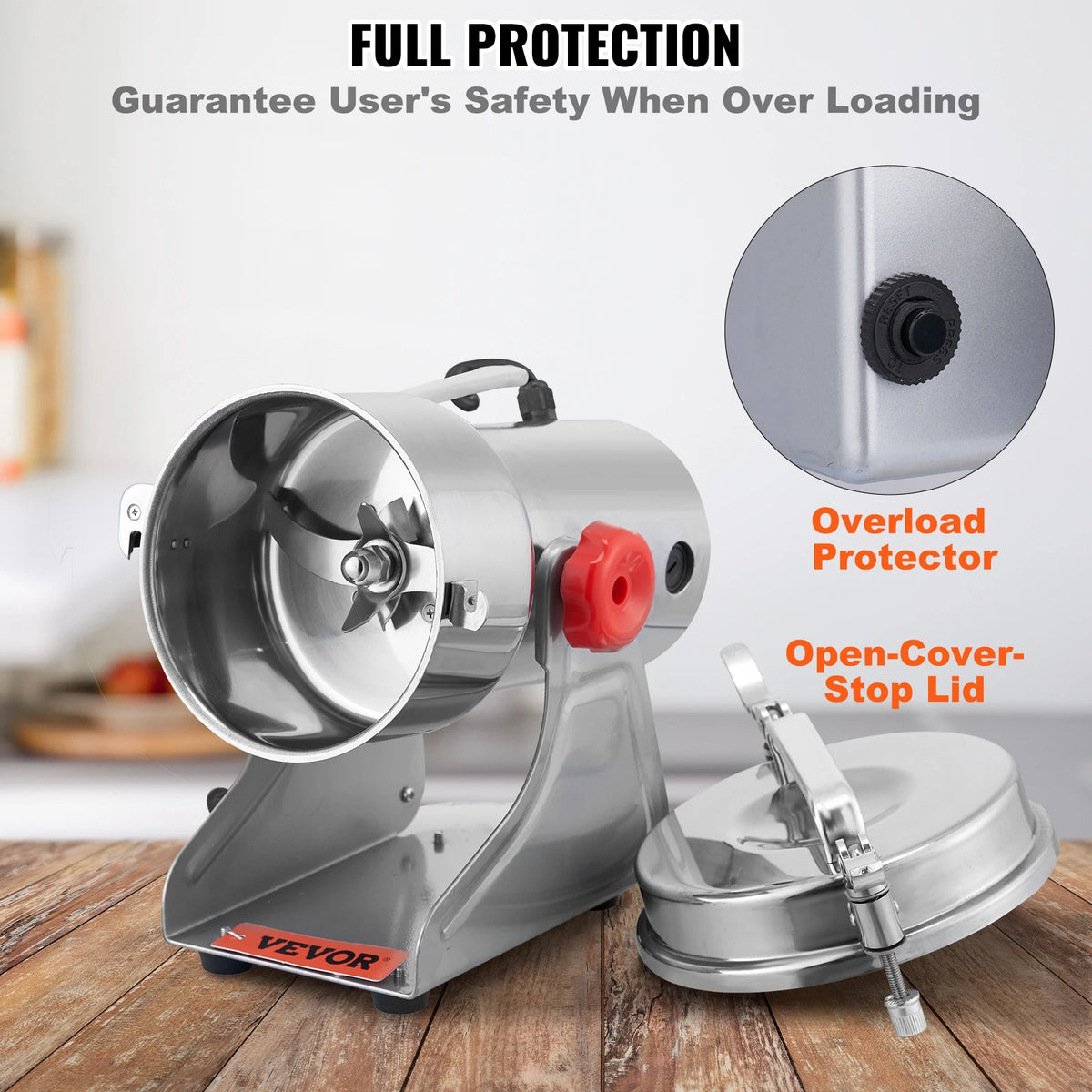 SucceBuy Commercial Electric Grain Mill and Spice Grinder
