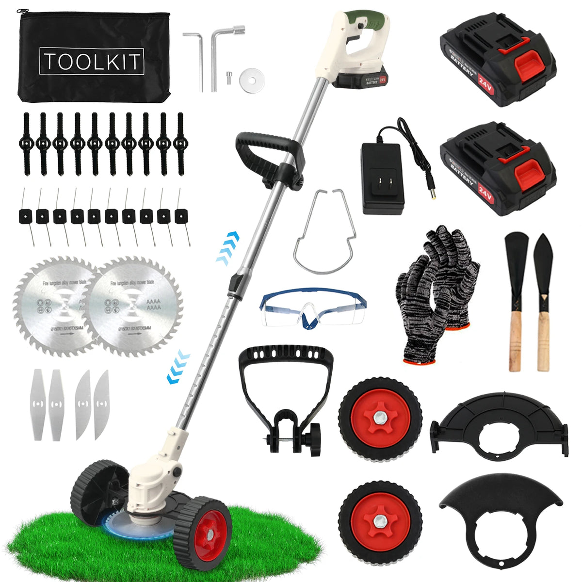 21V Cordless Brushless Multifunctional Grass Trimmer And Lawn Mower Tool