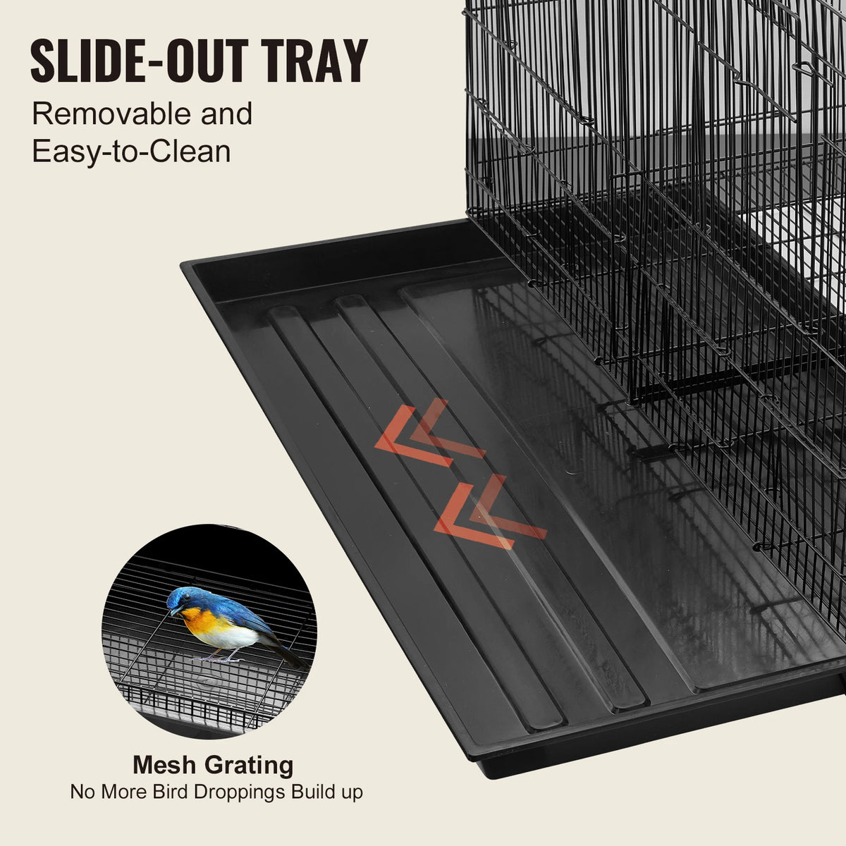 SucceBuy Divided Stackable Travel Bird Cage With Secure Doors