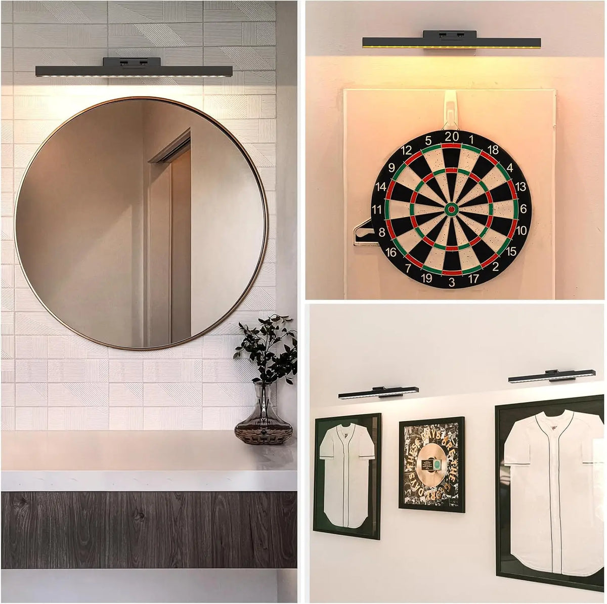 PRTILOUD Wireless Wall Mount Art Light Remote Controlled Dimmable Picture Lamp
