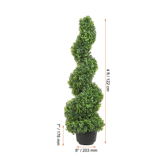 Realistic Artificial Boxwood Spiral Topiary Tree for Garden Decor