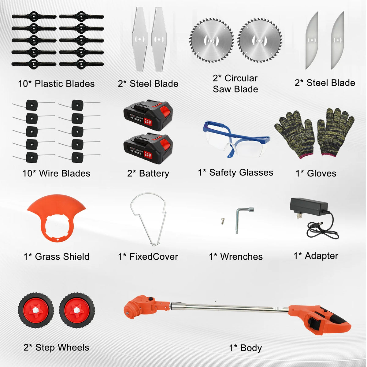 21V Cordless Brushless Multifunctional Grass Trimmer And Lawn Mower Tool