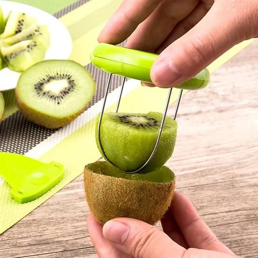 Stainless Steel Kiwi Peeler And Fruit Slicing Kitchen Tool