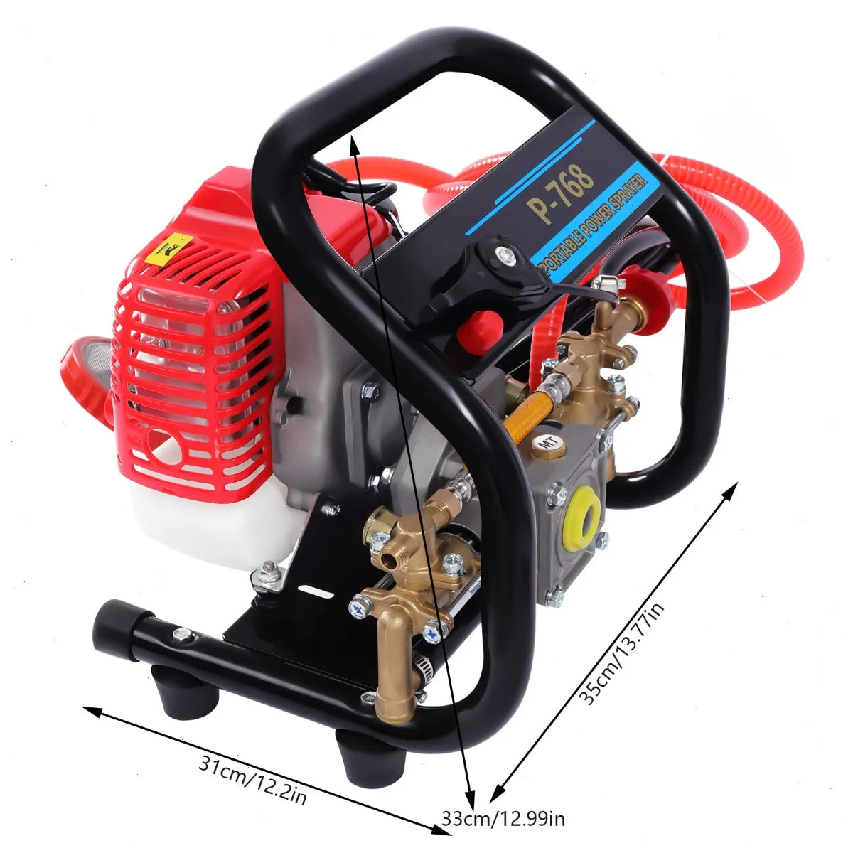 High Pressure Sprayer, Portable Sprayers, Two-Stroke Engine, Garden Agricultural Spraying, Car Washing, Orchard, Adjustable Nozzle, Powerful Durable Performance, Easy Start Machine, Handheld