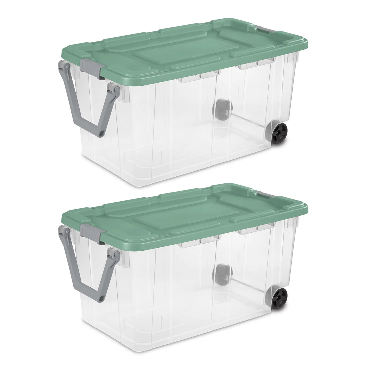 Sterilite Wheeled Industrial Plastic Storage Container For Garage