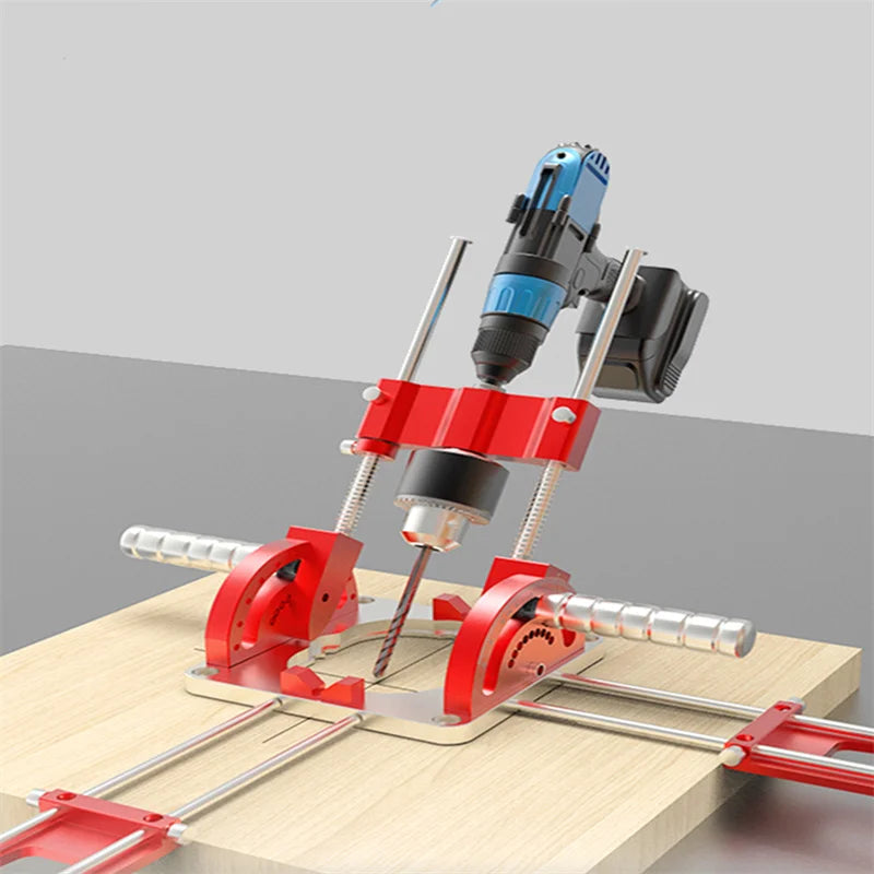 ENJOYWOOD Adjustable Aluminum Drill Guide for Precise Woodworking