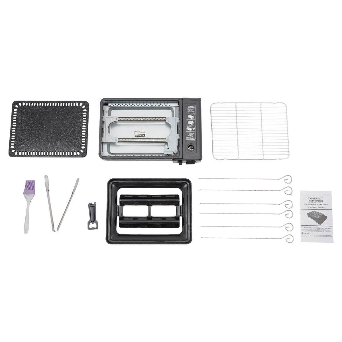 Portable Dual Fuel Gas Grill Stove With Piezo Ignition