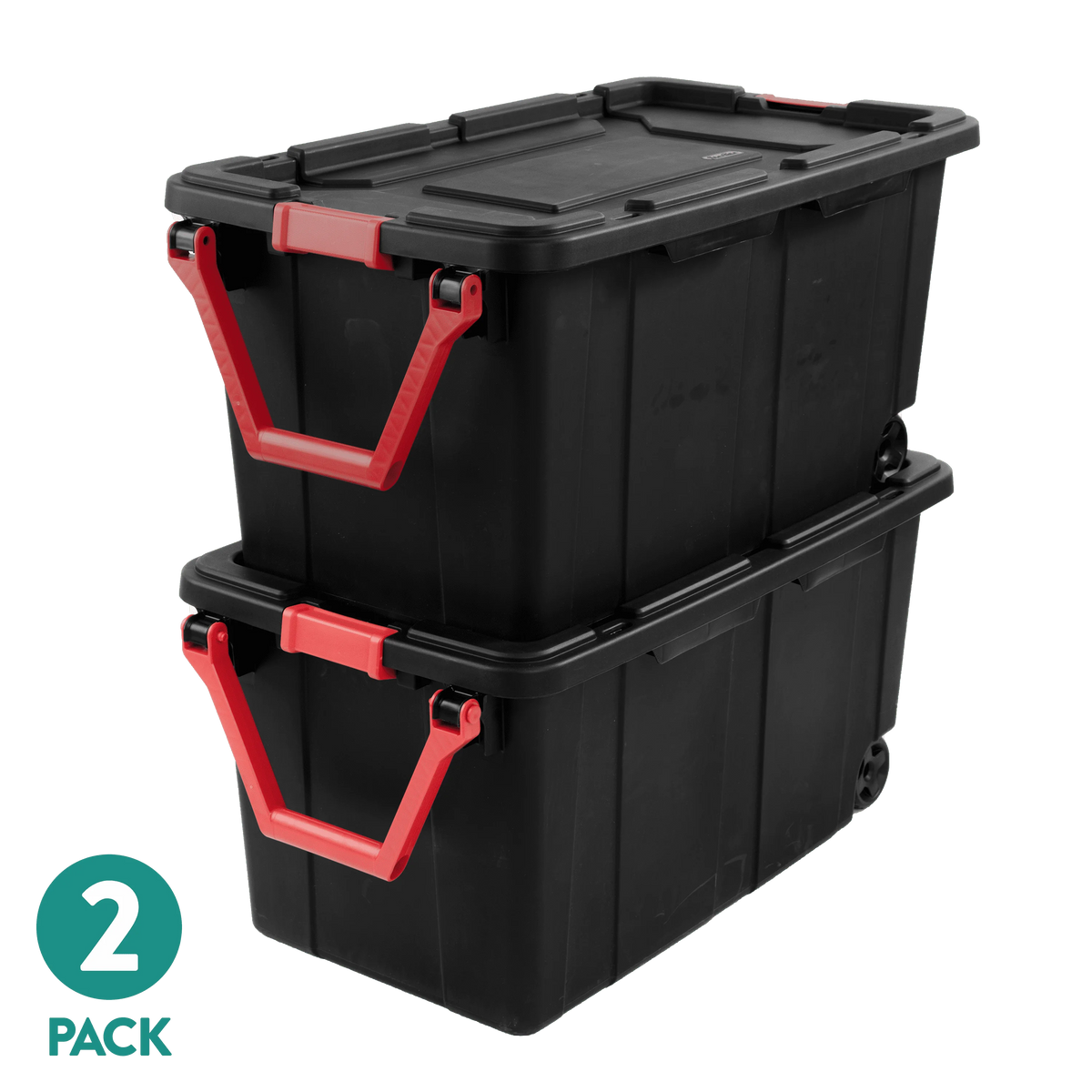 Sterilite Wheeled Industrial Plastic Storage Container For Garage