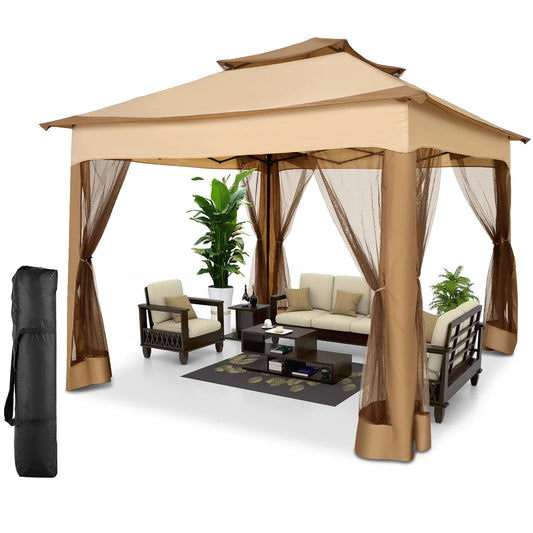 Tooluck Pop Up Canopy With Mosquito Netting And Ventilation