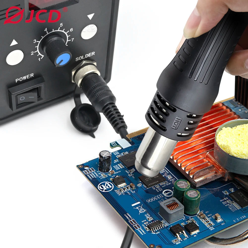 JCD 858D Digital Hot Air Rework Soldering Station for Electronics