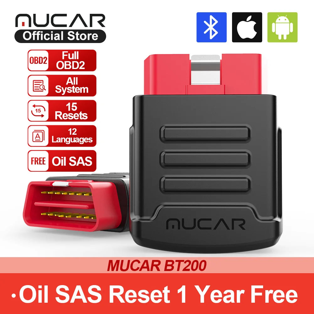 MUCAR BT200 OBD2 Bluetooth WiFi Automotive Diagnostic Scanner