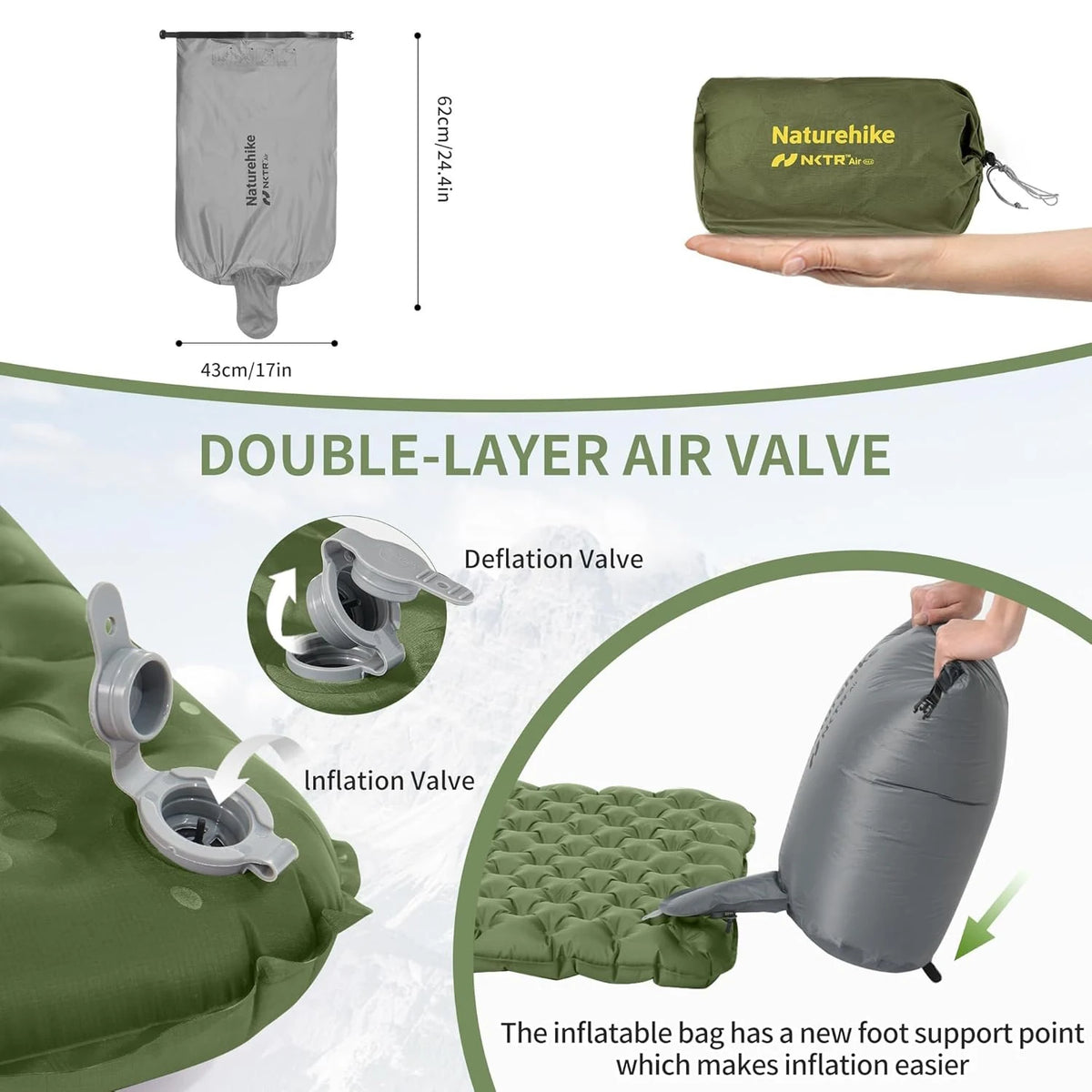 Naturehike Ultralight R4.6 Insulated Inflatable Sleeping Pad