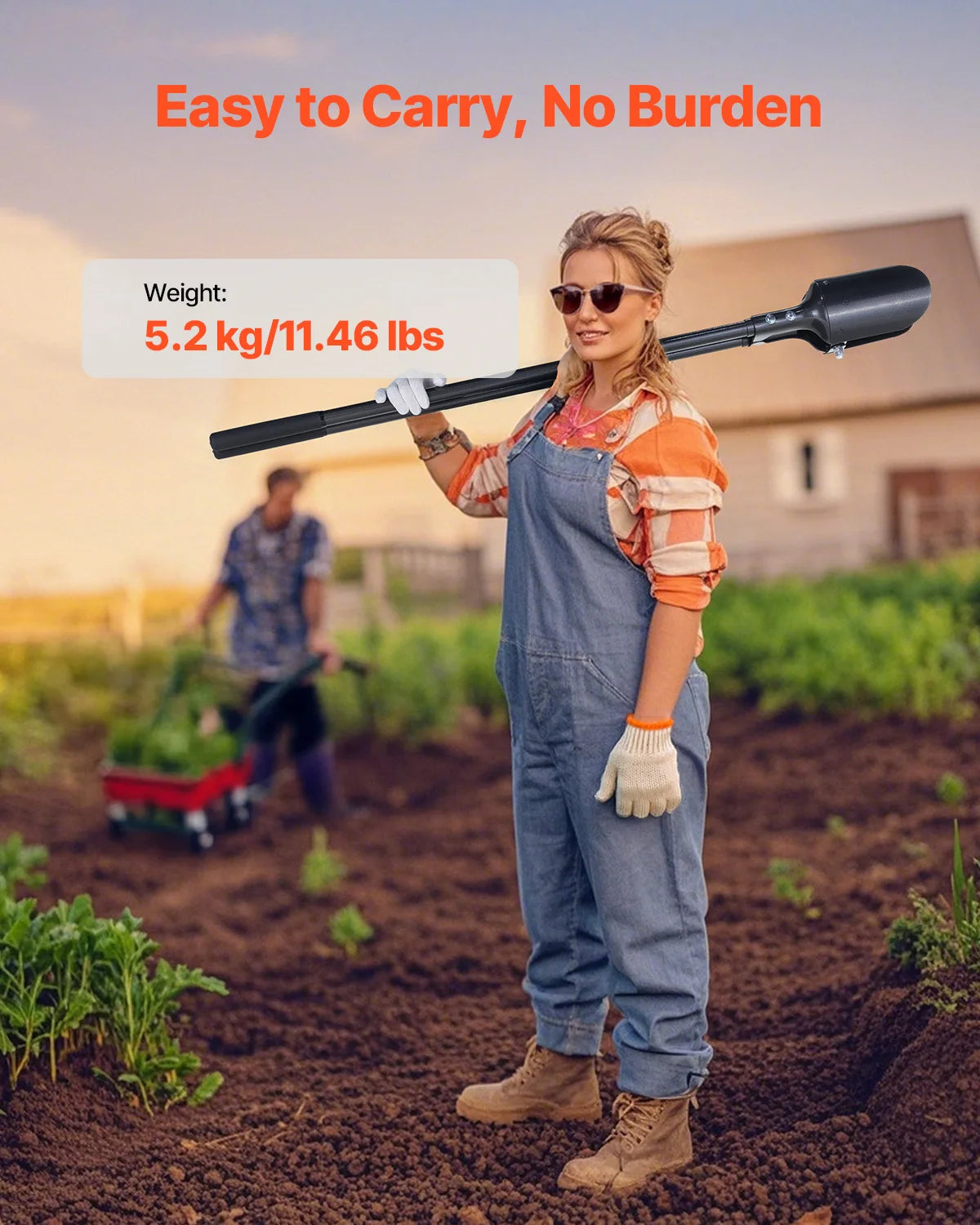 Heavy Duty Manual Post Hole Digger With Scale Markings