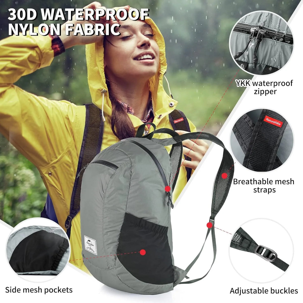 Naturehike Ultralight Foldable Waterproof Backpack for Hiking and Camping