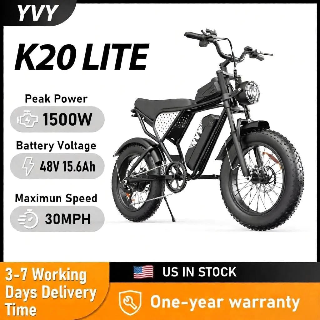 YVY K20 Lite Seven Speed Electric Fat Tire Mountain Ebike